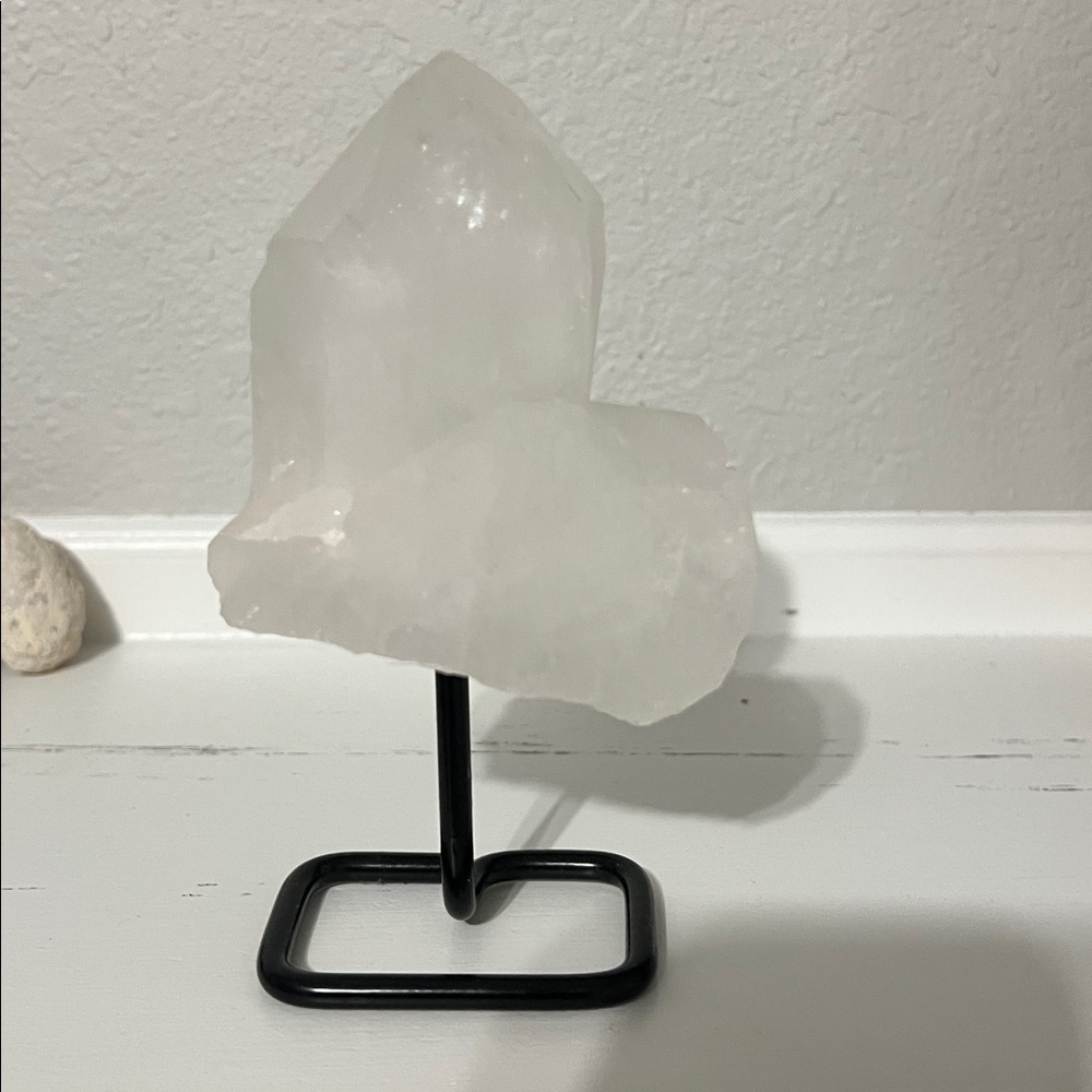 Clear Quartz Crystal on Stand